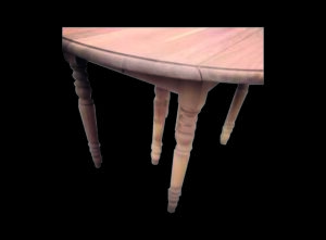 table ronde 4 pieds en chêne sablée